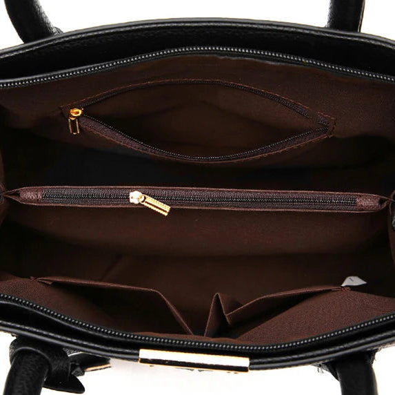 Elegancka prostokątna torba do ręki z paskiem