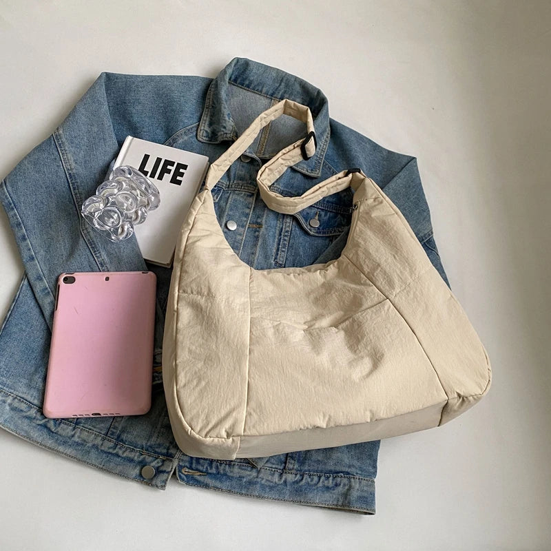 Nylonowa torba shopper z kieszenią