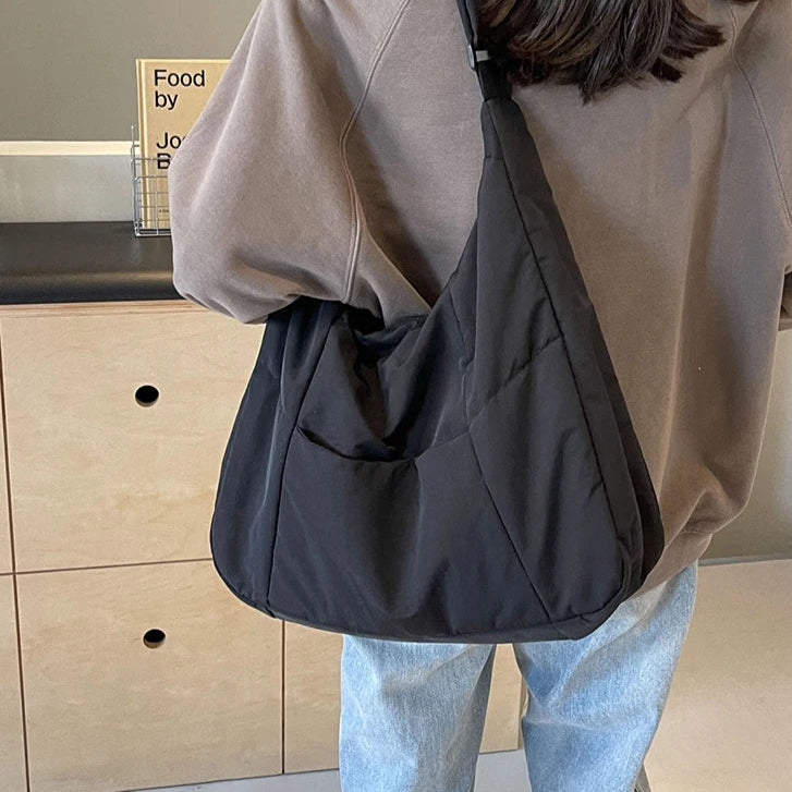 Nylonowa torba shopper z kieszenią