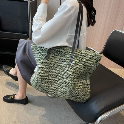 Torba plażowa shopper ratanowa