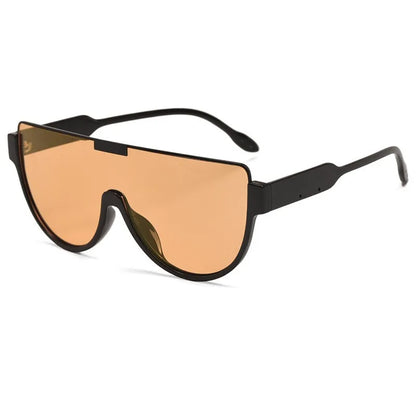 Duże designerskie okulary przeciwsłoneczne półokrągłe