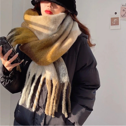 Zimowy gruby szalik