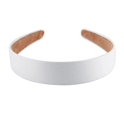 Satynowa ozdobna opaska do włosów w jednolitym kolorze