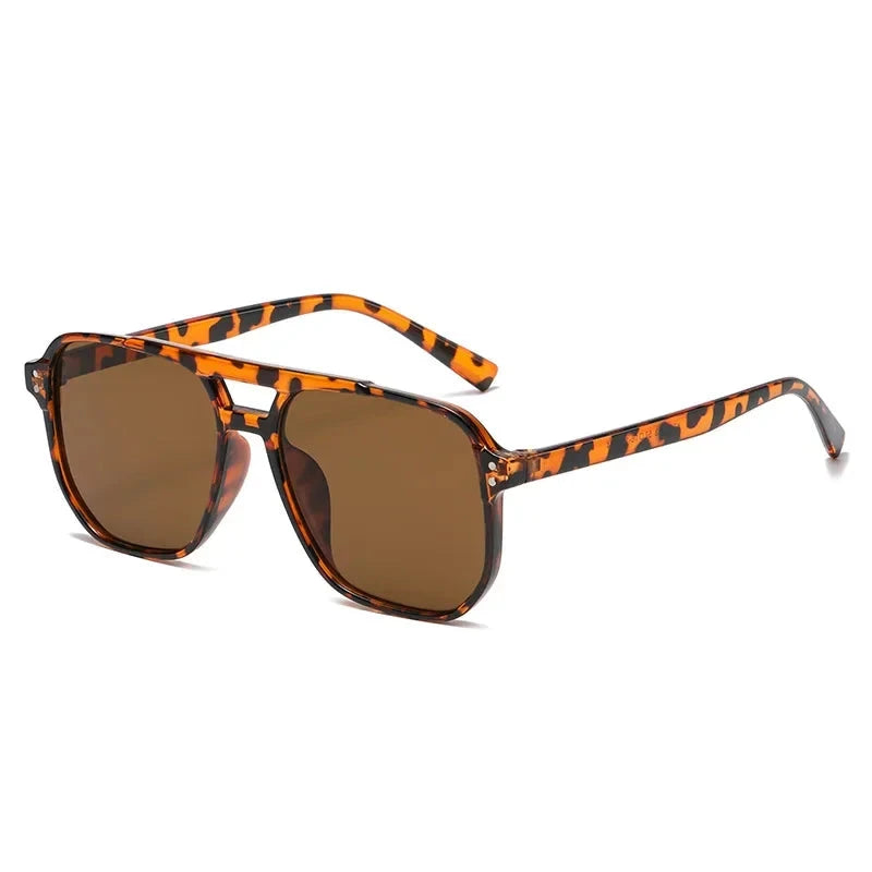 Kwadratowe okulary aviator vintage