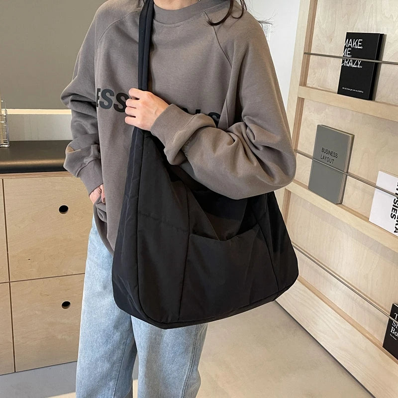 Nylonowa torba shopper z kieszenią