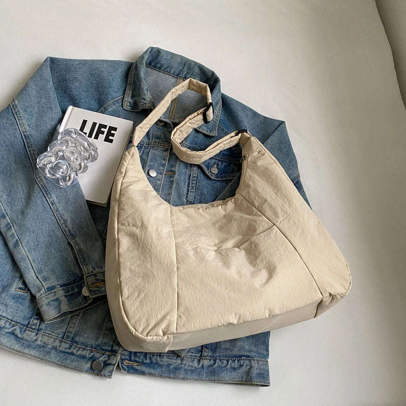 Nylonowa torba shopper z kieszenią