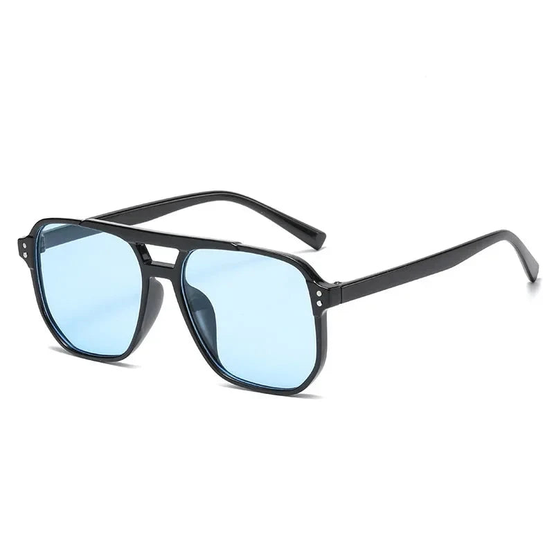 Kwadratowe okulary aviator vintage
