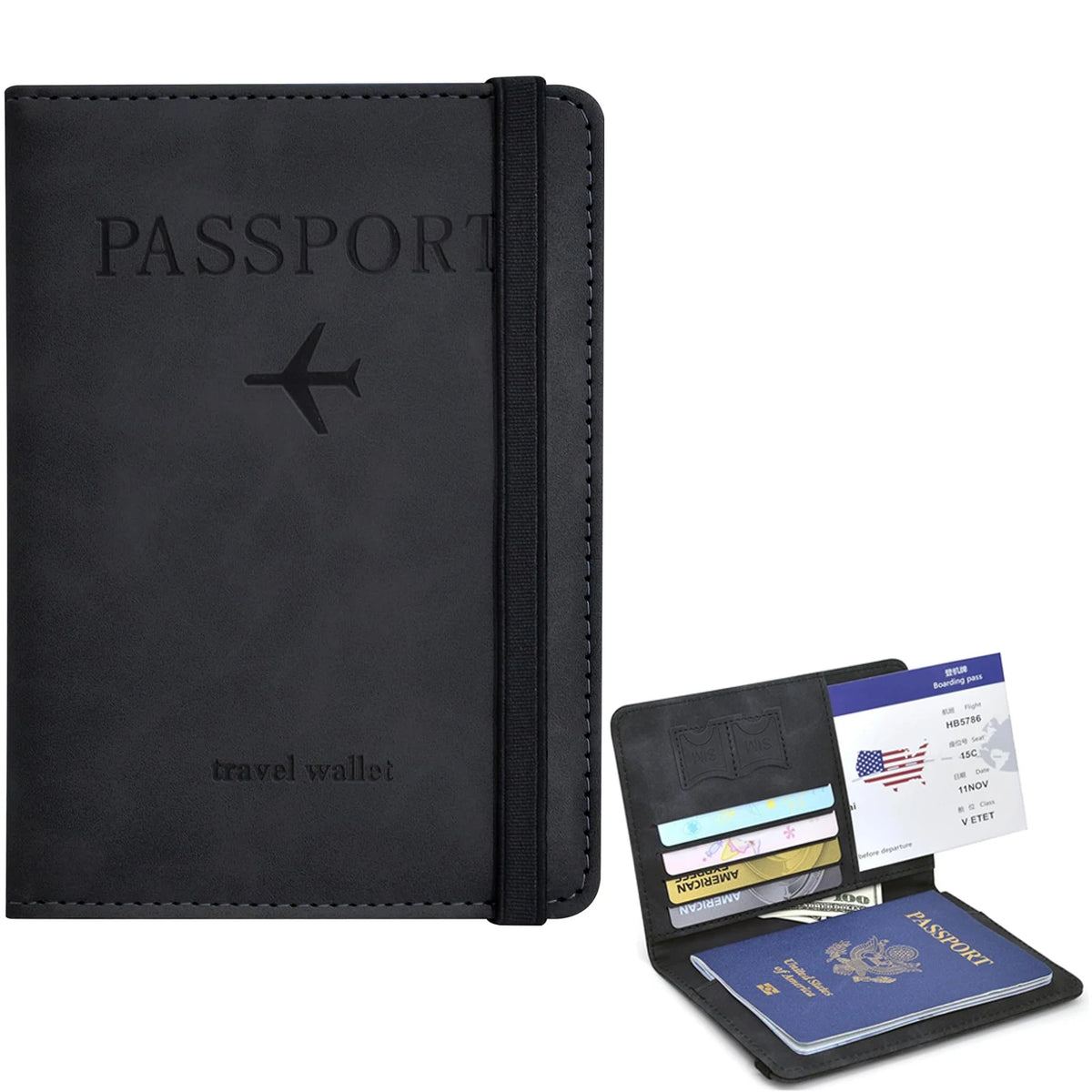 Minimalistyczne etui na paszport z gumką