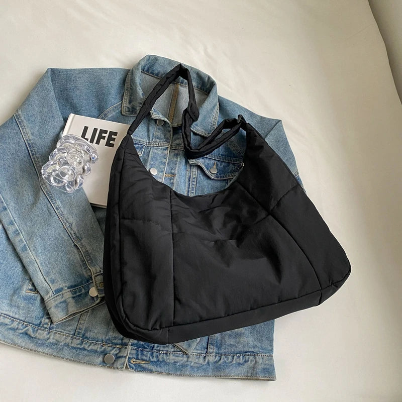 Nylonowa torba shopper z kieszenią