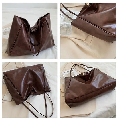 Lakierowana torba shopper