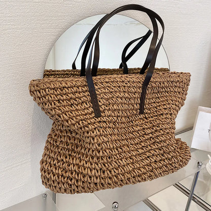Torba plażowa shopper ratanowa