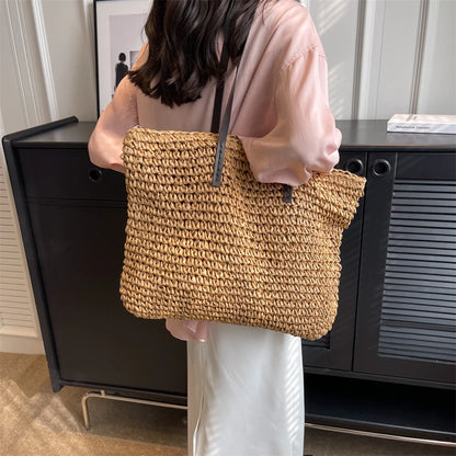 Torba plażowa shopper ratanowa