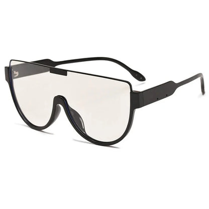 Duże designerskie okulary przeciwsłoneczne półokrągłe