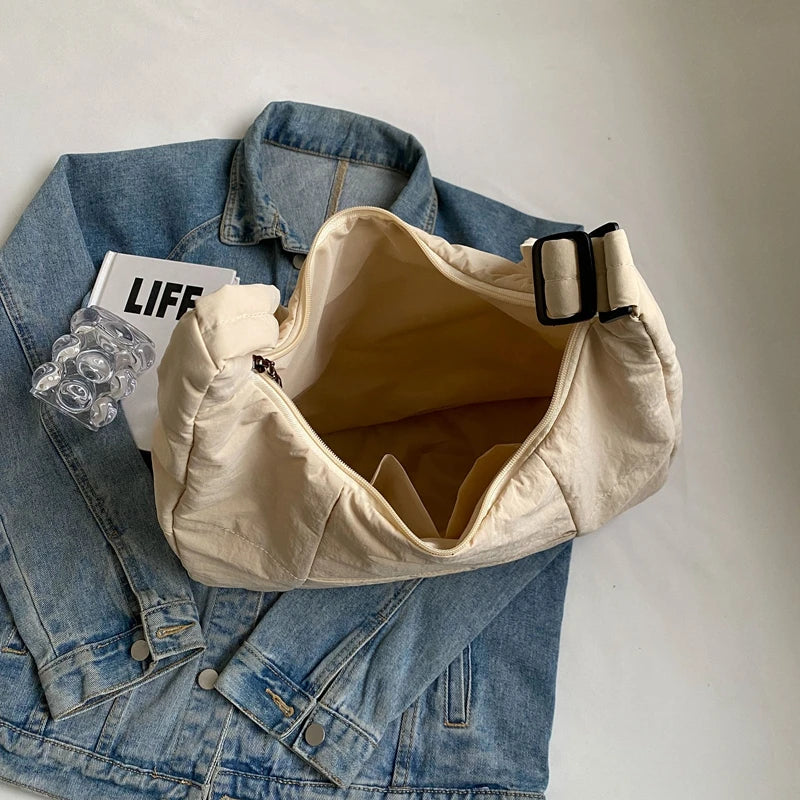 Nylonowa torba shopper z kieszenią