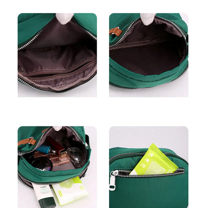 Nylonowa torebka crossbody z przywieszką