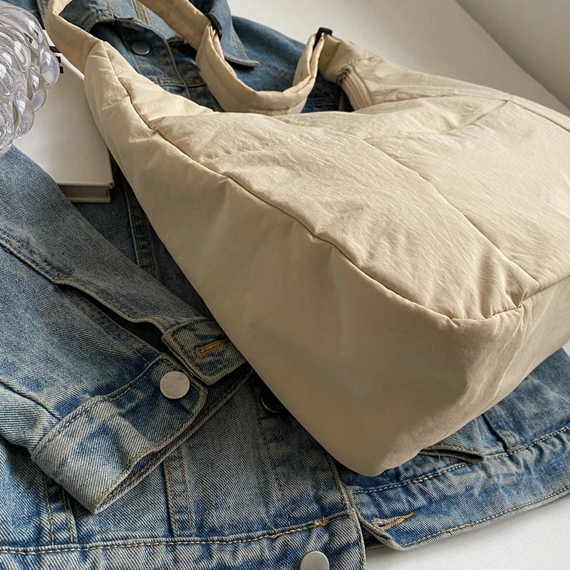 Nylonowa torba shopper z kieszenią