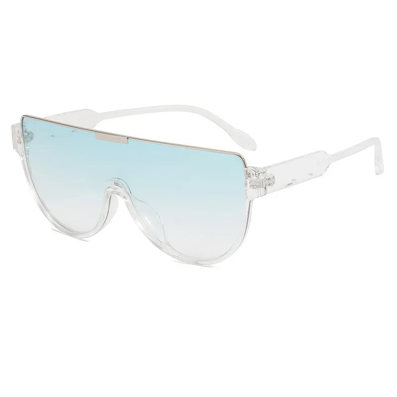 Duże designerskie okulary przeciwsłoneczne półokrągłe