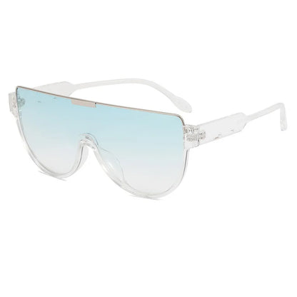 Duże designerskie okulary przeciwsłoneczne półokrągłe