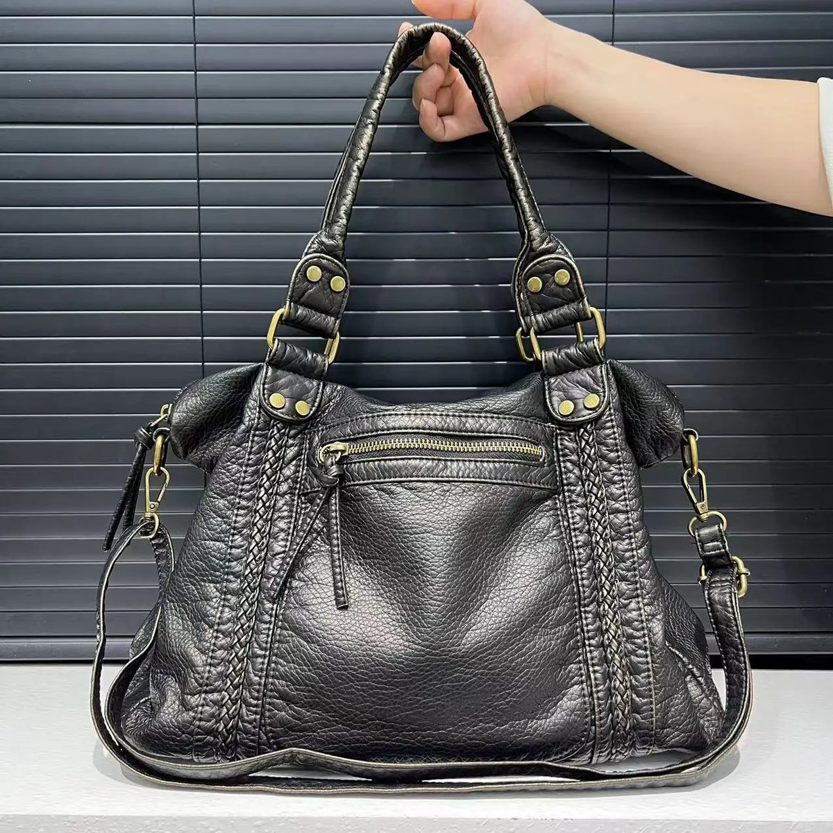 Skórzana torba w stylu Vintage