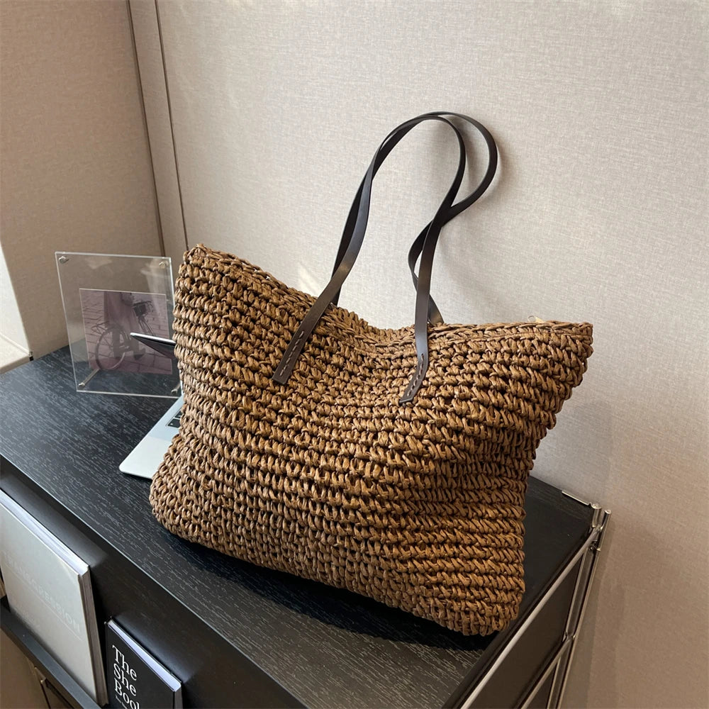 Torba plażowa shopper ratanowa
