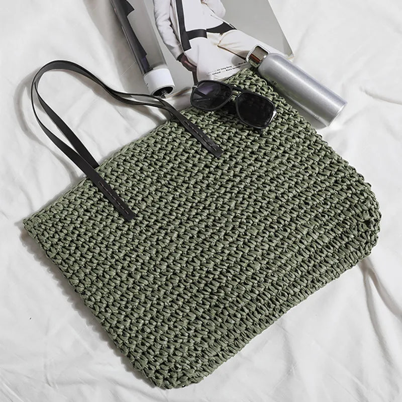 Torba plażowa shopper ratanowa