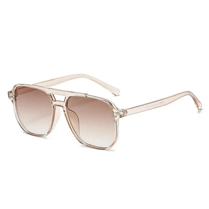 Kwadratowe okulary aviator vintage