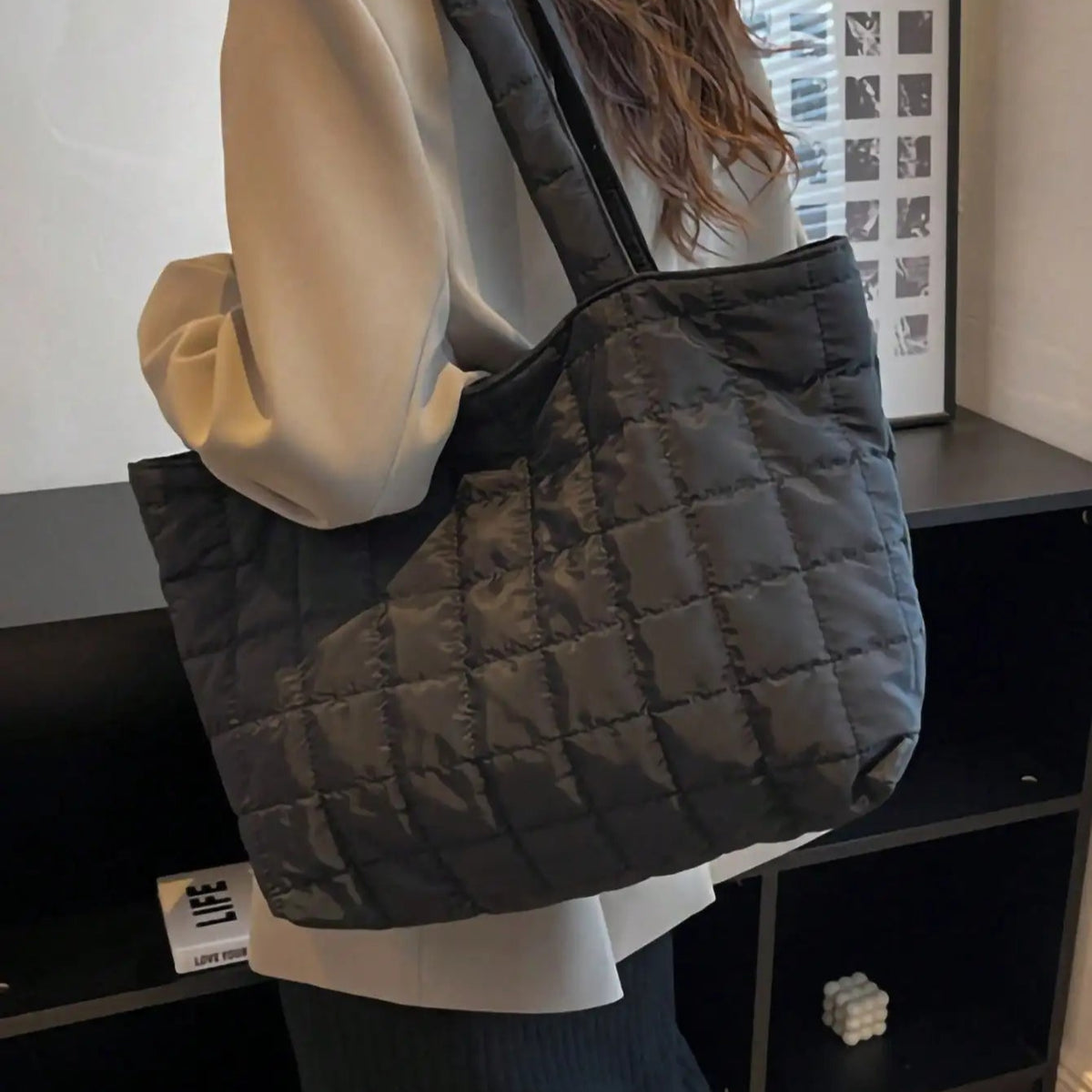 Torba shopper pikowana