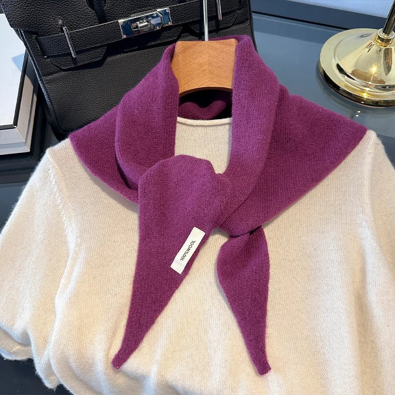 Dziergany szalik w stylu apaszki