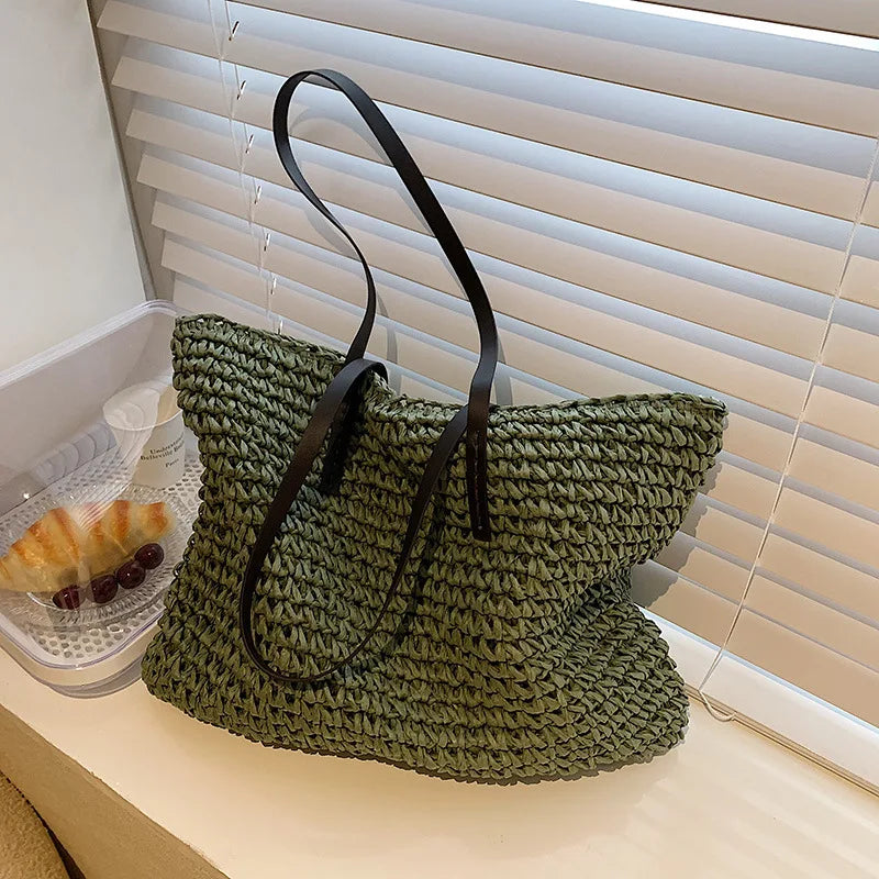 Torba plażowa shopper ratanowa