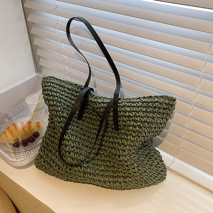 Torba plażowa shopper ratanowa
