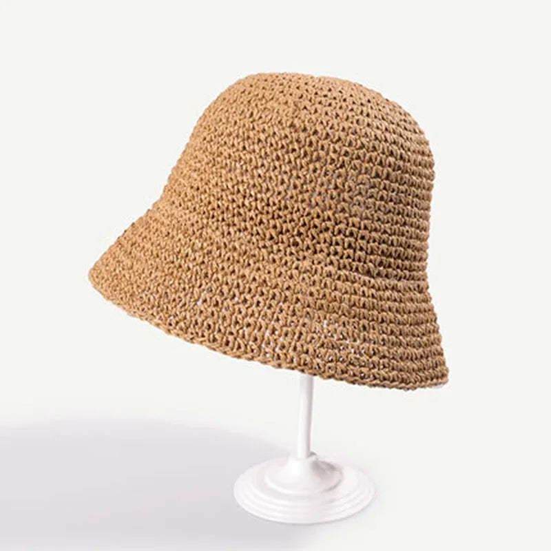 Pleciony kapelusz bucket