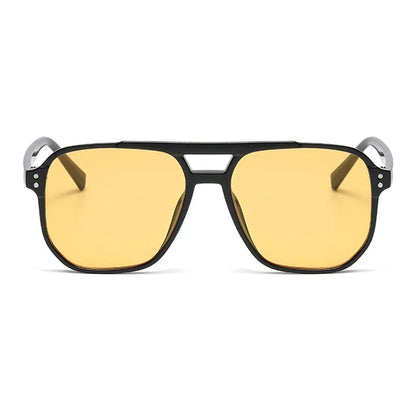 Kwadratowe okulary aviator vintage