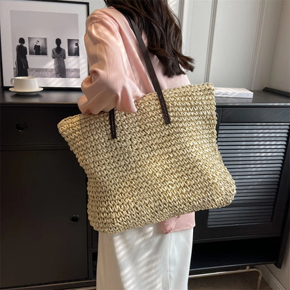 Torba plażowa shopper ratanowa