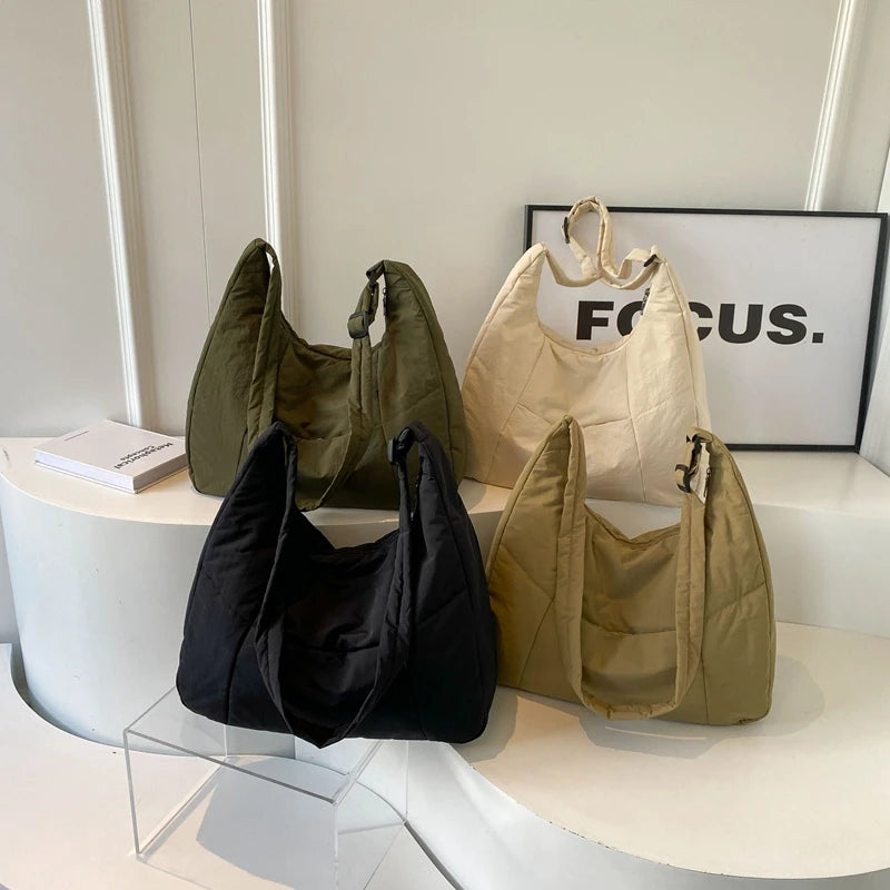 Nylonowa torba shopper z kieszenią