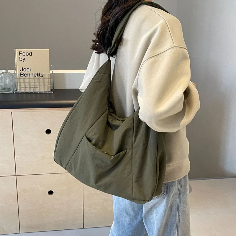 Nylonowa torba shopper z kieszenią