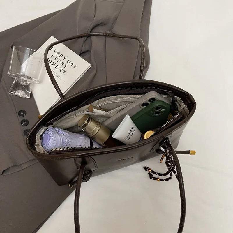 Skórzana torebka typu shopper
