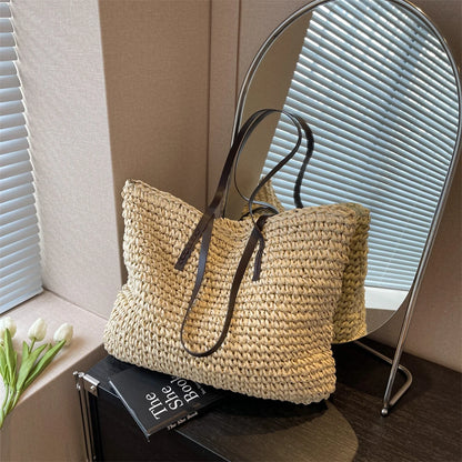 Torba plażowa shopper ratanowa