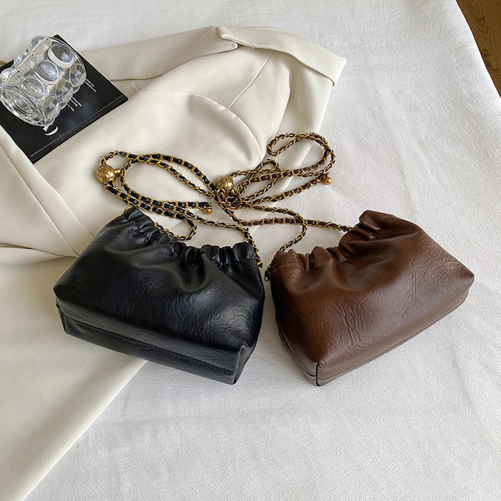 Torebka worek na łańcuszku