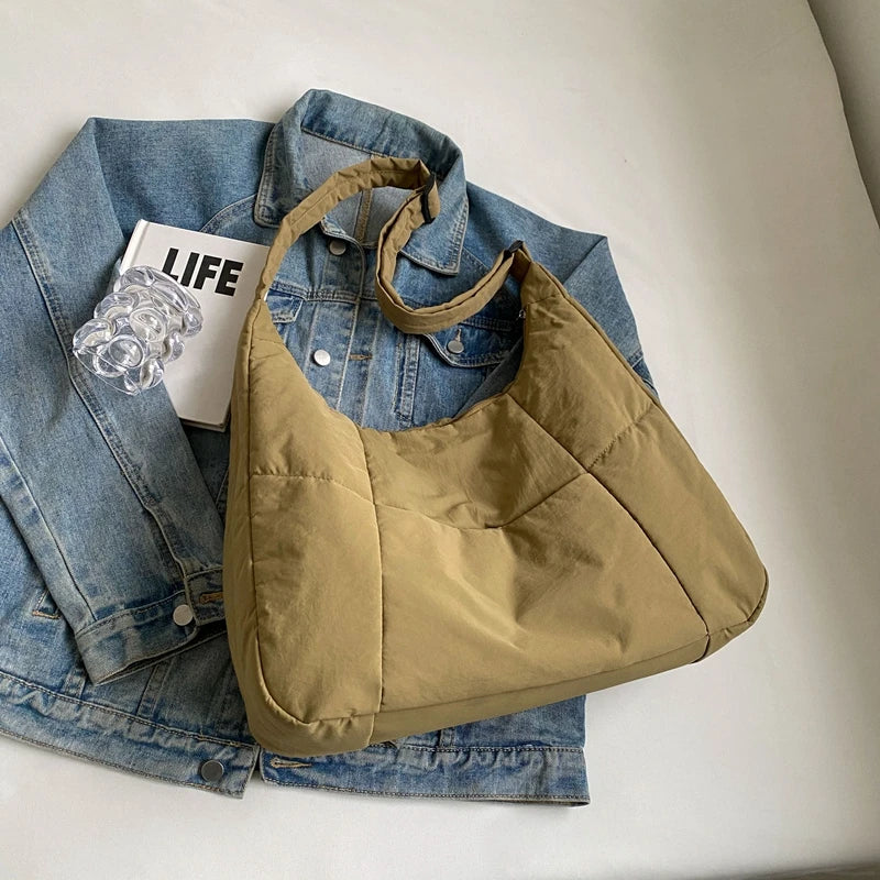 Nylonowa torba shopper z kieszenią
