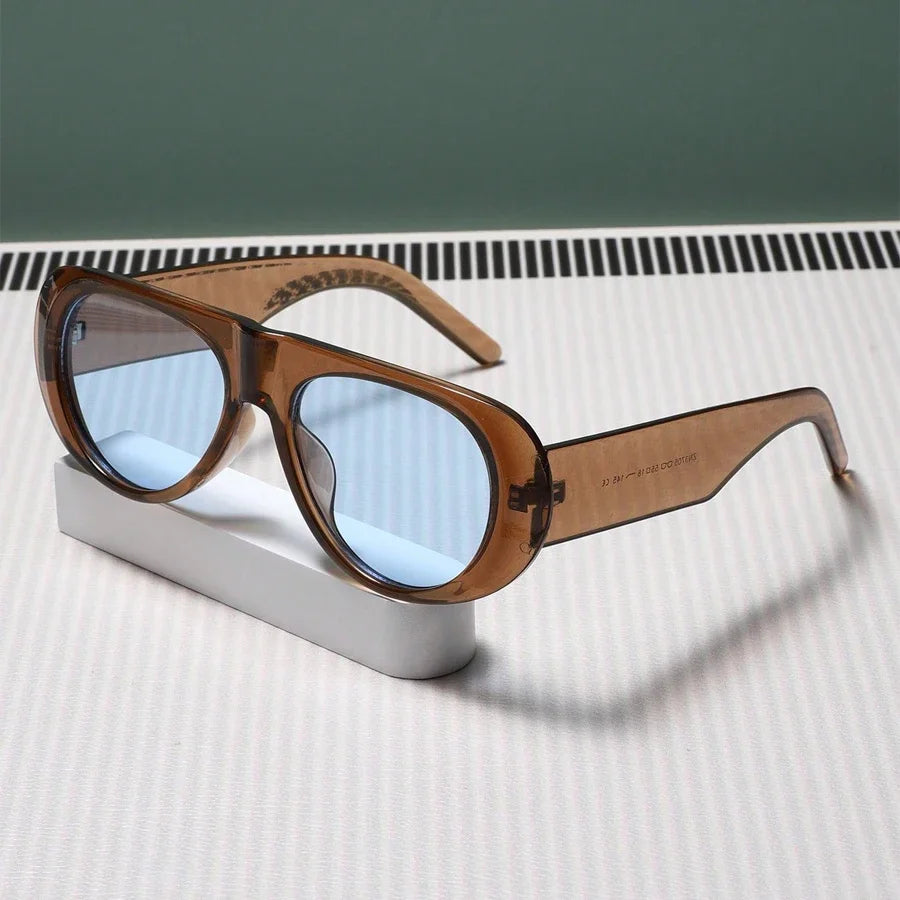 Duże designerskie okulary przeciwsłoneczne